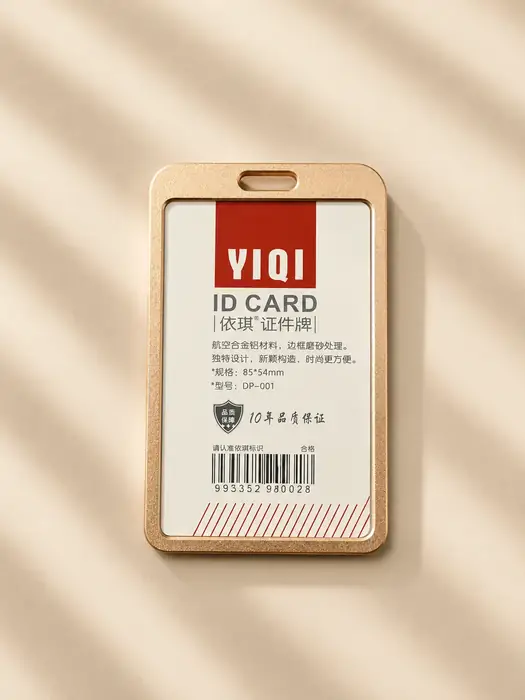 Gold ID card holder